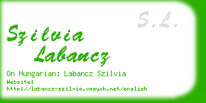szilvia labancz business card